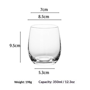 <span class=keywords><strong>Tasse</strong></span> à eau moderne en verre cristal simple, monocouche, transparente, en forme d'œuf, grande capacité, sans couvercle, sans poignée, résistante à la chaleur - Product Image 6