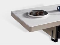Table basse moderne en métal Snow Mountain, mobilier de salon, simple, relevable, télescopique, avec rangement