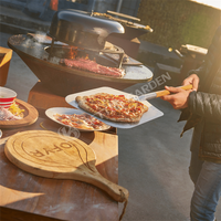 Outils de gril de foyer de bois extérieur feu de bois pizza dôme poêle à pizza ensemble de barbecue outils de barbecue