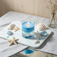Handgemachte Doppelschichtige Ozean-Duftkerze Schlafzimmer Jelly-Kerze Schlafatmosphäre Aromatherapie Deko Urlaub Geburtstagsgeschenk