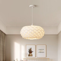 Nordique Chambre Bar Restaurant Villa Escalier Haut Plafond Fleur Art En Plastique Pétale Fleur Bourgeon Lustre Pendentif Lumière