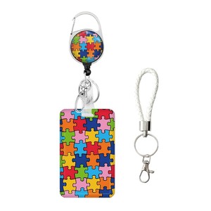 Sangle mousqueton rotative à 360 degrés avec clip dorsal, porte-cartes à boucle à tirage facile en résine époxy pour entreprise de cadeaux en gros - Product Image 3