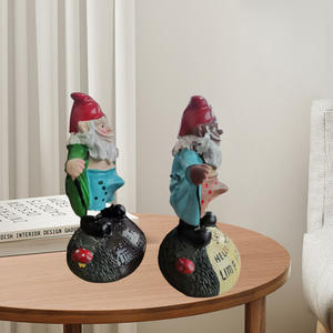 Figura Decorativa de Resina de <span class=keywords><strong>Duende</strong></span> Enano con Barba Blanca, para Jardín, Patio, Decoración de Exterior - Product Image 4