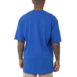 300 GSM 100% coton respirant Streetwear logo personnalisé blanc goutte épaule ras du cou t-shirt grande taille personnalisé hommes t-shirts - Product Image 2