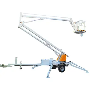 8-16m Towable Diesel Powered Articulating Trailer Small Articulated Boom Lifts For Sale