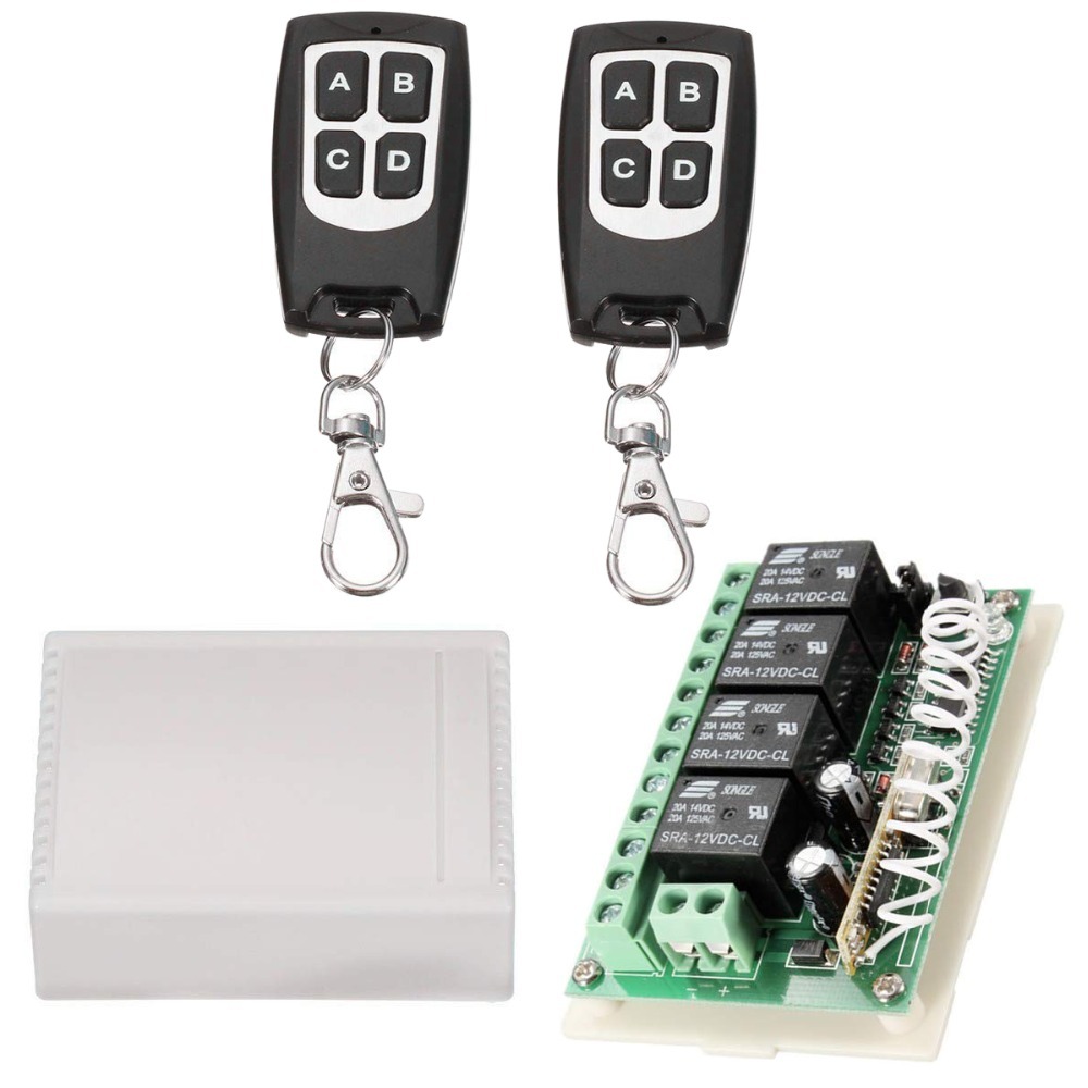 Беспроводной радиочастотный выключатель с ду, 433 мгц, 12 в постоянного тока, 4 канала