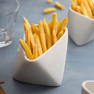 Vajilla Creativa para Restaurantes - Tazón de Cerámica Tridimensional con Esquinas Plegables para Papas Fritas, Frutas, Sopa, Salsa de Soya y Salsas Variadas - Product Image 2