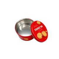 Boîtes rondes en métal PVC pour emballages de bonbons et de biscuits de qualité alimentaire, couvercle transparent, boîte à thé rectangulaire