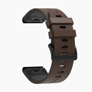 <span class=keywords><strong>Correa</strong></span> de Silicona y Cuero Trendybay de 20mm 22mm, Diseño Moderno, Compatible con Samsung Galaxy 7 6 <span class=keywords><strong>5</strong></span> 4 3, <span class=keywords><strong>Garmin</strong></span> <span class=keywords><strong>Fenix</strong></span> 6, Huawei GT Watch - Product Image 1