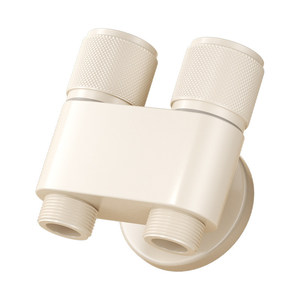Robinet de machine à laver Mubin à double sortie, 1 entrée 2 sorties, mural, avec double commande pour usage domestique - Product Image 3