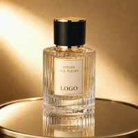 Flacon de parfum vide en verre transparent haute qualité 30ml 50ml avec pulvérisateur et emballage personnalisé pour marque privée