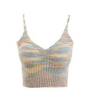 2024 Women Summer <strong>Crop</strong> Top <strong>Vest</strong> Colorful New Fashion Knitwear Sleeveless Sexy Hot Girl Base <strong>Sweater</strong> Short Tops Casual <strong>Vest</strong> - Product Image 5