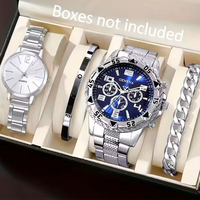 Montre couple populaire LYN-302, ensemble de 4 pièces, montre homme, bracelet, montre femme à quartz