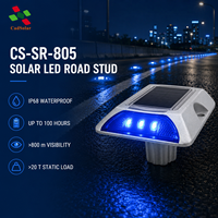 Marqueur de chaussée surélevé à énergie solaire intégré CS-SR-805 5000-8000mcd avec double réflecteur pour la délimitation routière