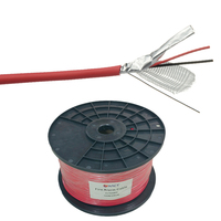 Câbles de circuit d'alarme incendie de qualité supérieure certifiés UL1424, isolés en PVC blindé, usage industriel, 2 conducteurs 2x1,5 mm