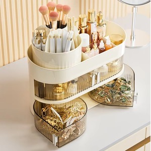 Usine directe empilable 360 rotatif cosmétique boîte de rangement porte-brosse salle de bain vanité <span class=keywords><strong>commode</strong></span> rouge à lèvres maquillage organisateur - Product Image 5