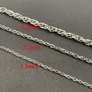 Double Link Cable <b>Chain</b> | 18K PVD Gold Stainless Steel Square Wire Open Link <b>Chain</b> for DIY Jewelry Making - Product Image 4