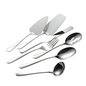 Juego de cubiertos de metal al por mayor, espátula de acero inoxidable para pasteles, colador de sopa, Cucharas, tenedores, juegos de cubiertos - Product Image 1