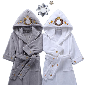 Albornoz Infantil con Capucha, Albornoz Ecológico para Bebés, Albornoz de Algodón con Logotipo Personalizado, Albornoz con Capucha para Bebés - Product Image 2