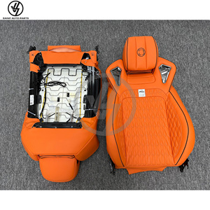 Sièges de course en cuir 2 pièces style B, imperméables, orange, pour Mercedes-Benz Classe G W464 G500 AMG G63 G550 2019-2024 - Product Image 6