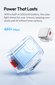 Ulanzi DG01 5600K <span class=keywords><strong>Mini</strong></span> Luz LED de Video Recargable, Luz de Modo en Cámara para DJI Pocket 3, <span class=keywords><strong>iPhone</strong></span> 17, 16 Pro Max, Cámara DSLR - Product Image 3