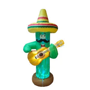 Cinco De Mayo en forme De Cactus, décoration De fête mexicaine, guitare gonflable pour Halloween, décor De vacances