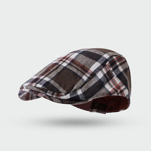Mode nouveau printemps automne rétro décontracté béret casquette hommes femmes à carreaux lierre chapeau en plein air Vintage Plaid <span class=keywords><strong>artiste</strong></span> <span class=keywords><strong>peintre</strong></span> - Product Image 5