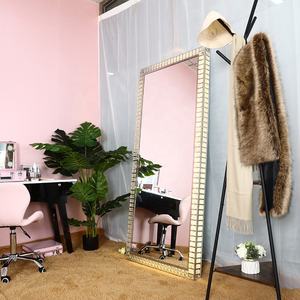 Espejo de Cuerpo Entero para Tocador con Marco Cuadrado de Cristal y Luz Led con Atenuación por Control <span class=keywords><strong>Remoto</strong></span> - Product Image 2