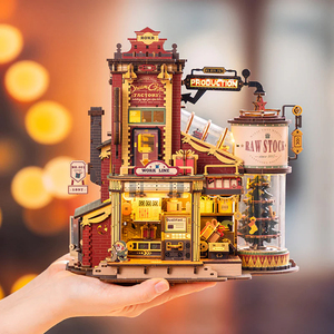 <span class=keywords><strong>Robotime</strong></span> <span class=keywords><strong>Rokr</strong></span>, Juguetes de Ensamblaje DIY, EAB01, Caja de Música Dream Gift Factory, Rompecabezas 3D de Madera, Regalos de Navidad para Niños - Product Image 1