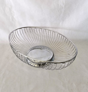 Cestino Ovale in Ferro Argentato per Pane e Patatine Fritte - Product Image 4