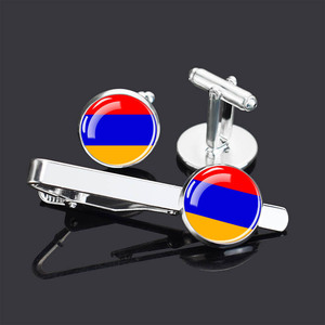 Juego de Gemelos y Pisacorbatas con Diseño de Bandera de País, Modelo Factory 287, Gemelos Personalizados con Botón de Manga, Juego de Gemelos y Pisacorbatas para <span class=keywords><strong>Hombre</strong></span> - Product Image 4