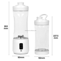 Prix usine 600ml Rechargeable USB Portable Blender CE RoHS FCC certifié 2 vitesses sans BPA étanche pour Smoothies Ice Car