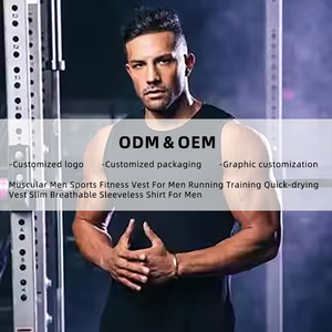 Chaleco Deportivo para Hombres Musculosos, Chaleco de Secado Rápido para Correr y Entrenar, Camiseta sin Mangas Transpirable y Ajustada para Hombres, Camiseta de Tirantes - Product Image 5