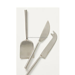 ชุดชีสทำมือสำหรับตกแต่งบ้าน,ชุดชีสสแตนเลสพร้อมที่จับเรซินจุดสีขาว - Product Image 3