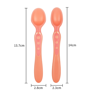 Cuchara <span class=keywords><strong>de</strong></span> alimentación <span class=keywords><strong>para</strong></span> bebés <span class=keywords><strong>de</strong></span> grado alimenticio, <span class=keywords><strong>cucharas</strong></span> <span class=keywords><strong>de</strong></span> plástico <span class=keywords><strong>que</strong></span> <span class=keywords><strong>cambian</strong></span> <span class=keywords><strong>de</strong></span> <span class=keywords><strong>Color</strong></span> <span class=keywords><strong>de</strong></span> temperatura, tenedor, Sensor <span class=keywords><strong>de</strong></span> cabeza suave, cuchara <span class=keywords><strong>de</strong></span> silicona <span class=keywords><strong>para</strong></span> bebés - Product Image 4