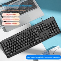 Factory-direct 618 104-Key PS/2 Desktop Wired ABS Waterproof Splash-resistant Chiclet Keyboard Lightweight Membrane Design USB