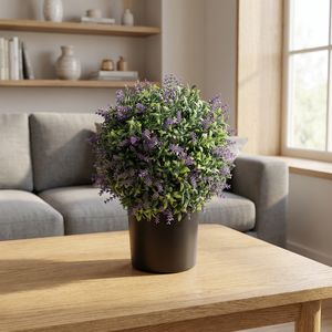 Boule de lavande artificielle personnalisable en gros, plante en pot pour la décoration intérieure et extérieure de la maison, du jardin et de l'hôtel - Product Image 1