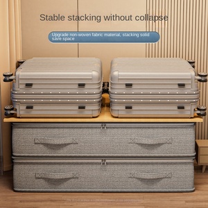 Phẳng Hộ Gia Đình Lưu Trữ Thùng Có Thể Gập Lại Nhôm Ngăn Kéo Loại Dưới Giường Lưu Trữ Hộp Cho Theo Mùa Chăn Quần Áo Mới Lưu Trữ Bin - Product Image 2