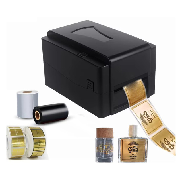 High Speed Ribbon Label Printer Perfume Sticker Printer Gold Silver Foil Printer Bottle Label Machine for Perfume Bottle