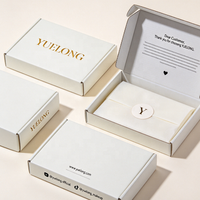 Boîte en carton ondulé biodégradable personnalisée pour emballage de maquillage, bougies, ongles, vêtements, style élégant télescopique, boîte d'expédition