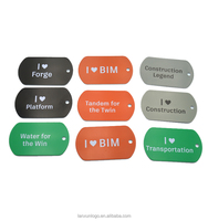 Étiquette à bagages personnalisée double face en alliage de zinc métallique Gary avec code QR, couleur personnalisée, finition antique polie, souvenirs, approvisionnement direct usine