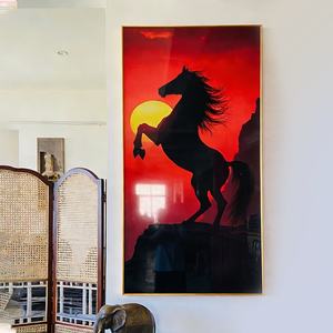 Decoración de Lujo, Impresión HD en Lienzo, Pintura de Caballos, Animales, Cristal, Porcelana, Decoración del Hogar, Mural LED, Venta al por Mayor, Personalizado - Product Image 4