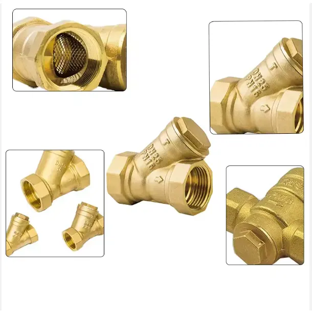 Chất lượng tốt nhất 3/4 inch Đồng cơ thể thép không gỉ lưới Brass lọc Y Lọc van