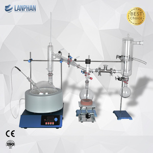 Equipo de laboratorio de <span class=keywords><strong>vidrio</strong></span> Lanphan Kit de sistema de destilación al vacío 2L 5L 10L 20L Destilación de ruta corta - Product Image 6