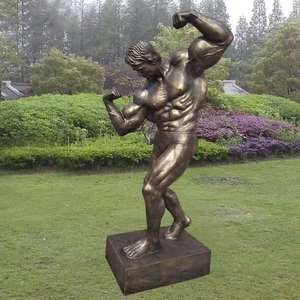Escultura de Bronce Personalizable para Decoración de Jardín, Estatua de Hombre Musculoso Desnudo de Tamaño Real, Escultura Fundida de Fisicoculturista - Product Image 2