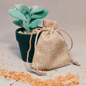OEM Wholesale Cheap Biodegradable Jute <b>Pouch</b> Bag Custom Logo Print Small Jute Storage Bag Jute Bag With <b>Drawstring</b> - Product Image 4