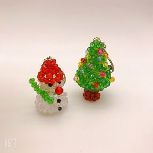 DIY Handmade Beaded Santa Claus Keychain Crystal Christmas Key Chains Charm Handicrafts Christmas Gifts Christmas <b>Tree</b> Keychain - Product Image 4