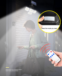 333LED Solarlamp Buiten Bewegingsmelder Menselijke Inductie Verstelbare Kop IP65 Waterdicht Multifunctionele Solar Wandlampen - Product Image 6