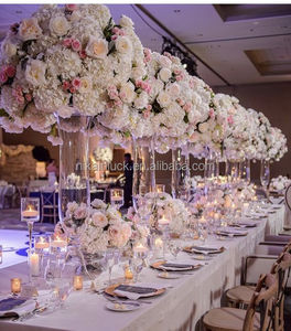 NIKA Wedding Centerpieces Props <strong>Clear</strong> Glass Flared <strong>Vases</strong> Table Event Party Stage Decoration Trumpet <strong>Vase</strong> - Product Image 1