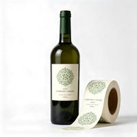 Étiquette adhésive personnalisée pour bouteille de vin, impression couleur, étiquette de boisson, autocollant pour emballage de bouteille de vin